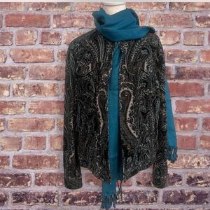 Christopher Banks Corduroy Paisley Jacket